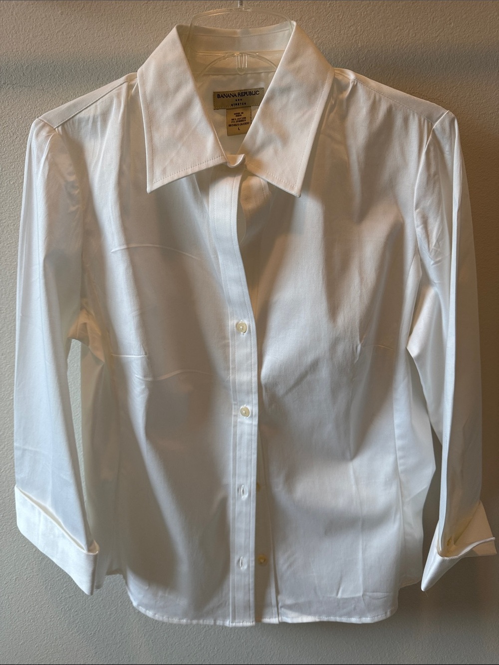 Banana Republic Women's Crisp White Button-Down Dress Shirt